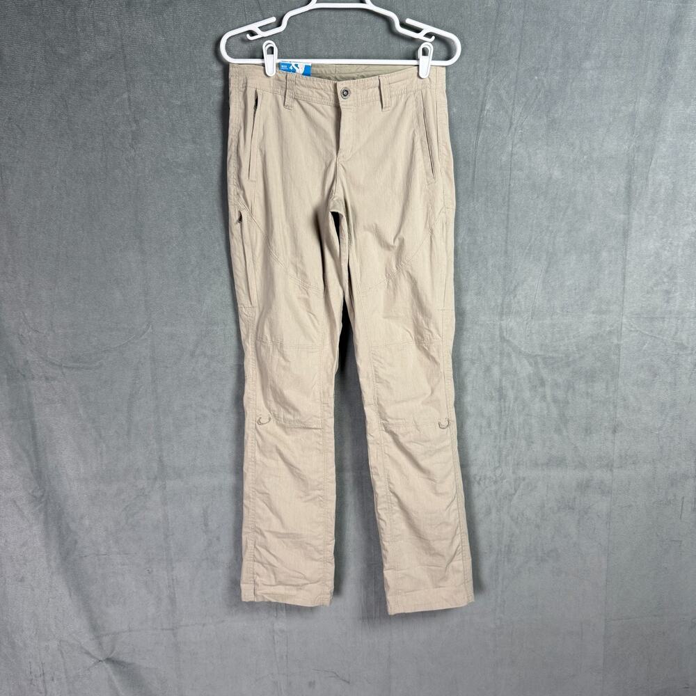 New Kuhl Cargo Beige Khaki Pants Women's 4 Spire Roll-Up Hiking Outdoor Gorpcore - Picture 2 of 16